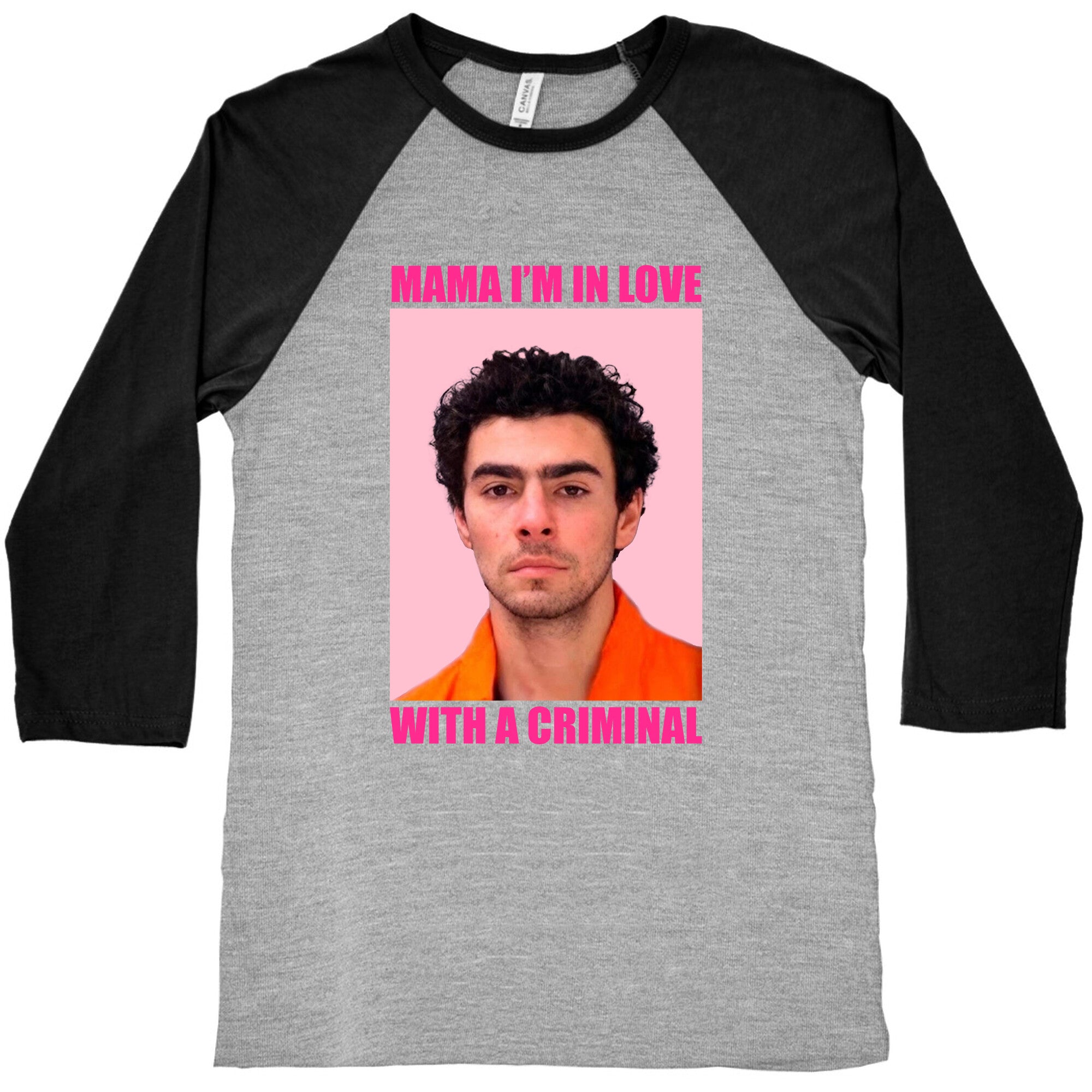 Luigi Mangione Mama Im In Love With A Criminal Valentines Day Baseball Tee
